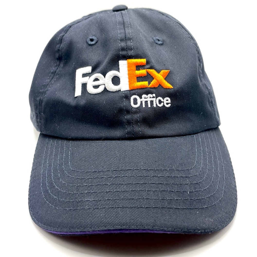 FedEx Office Navy Baseball Hat Cap Reg to MD Size Adjustable